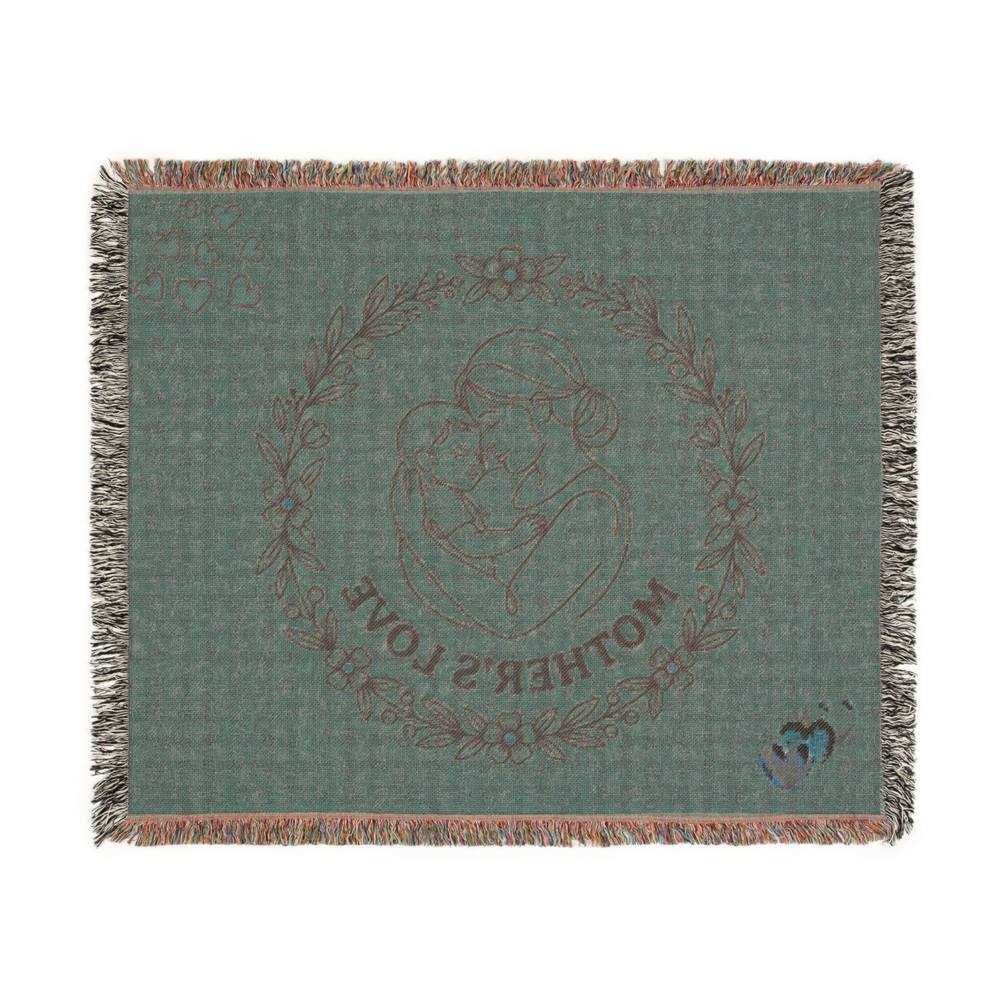 Mother's Love Woven Blanket — Soft Decorative Throw for New Moms & Mother's Day Gift