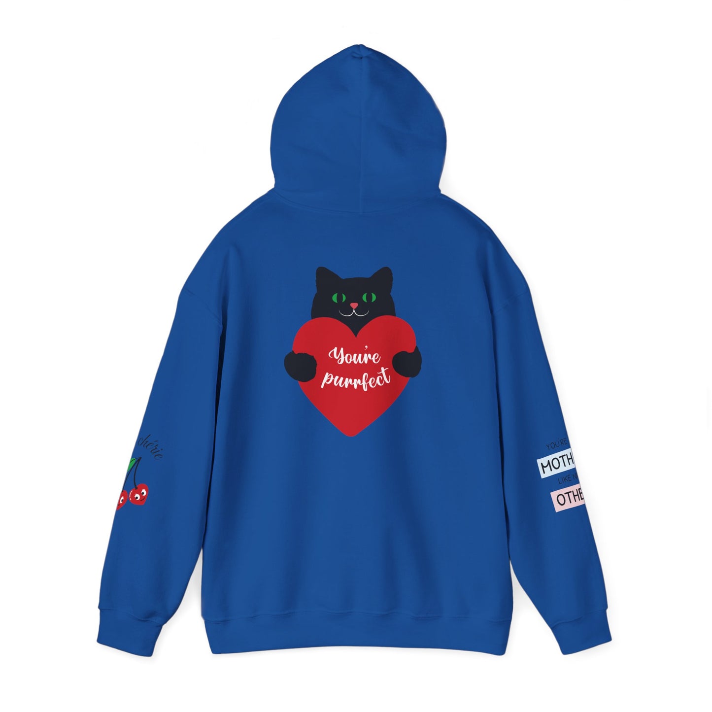 Mom Superhero Hoodie — “I don’t need superpowers, I am a MOM” Cat Heart Design