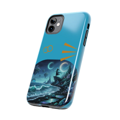 Tough Phone Case — Mystic Moonlit Shore Illustration