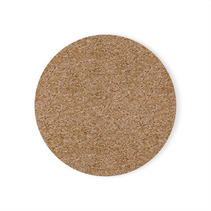 Moonlit Clouds Cork Coaster — Crescent Moon Night Sky Drink Coaster