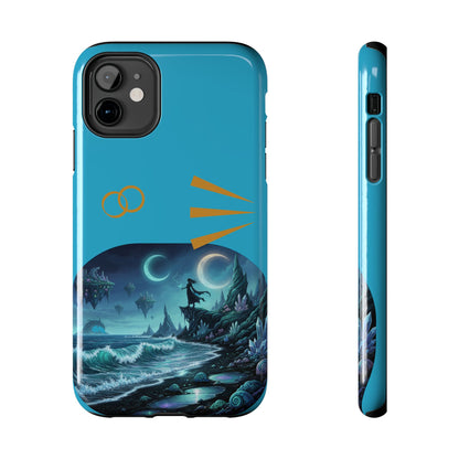 Tough Phone Case — Mystic Moonlit Shore Illustration
