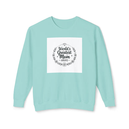 World's Greatest Mom Crewneck Sweatshirt – Floral Award Design, Mother's Day Gift