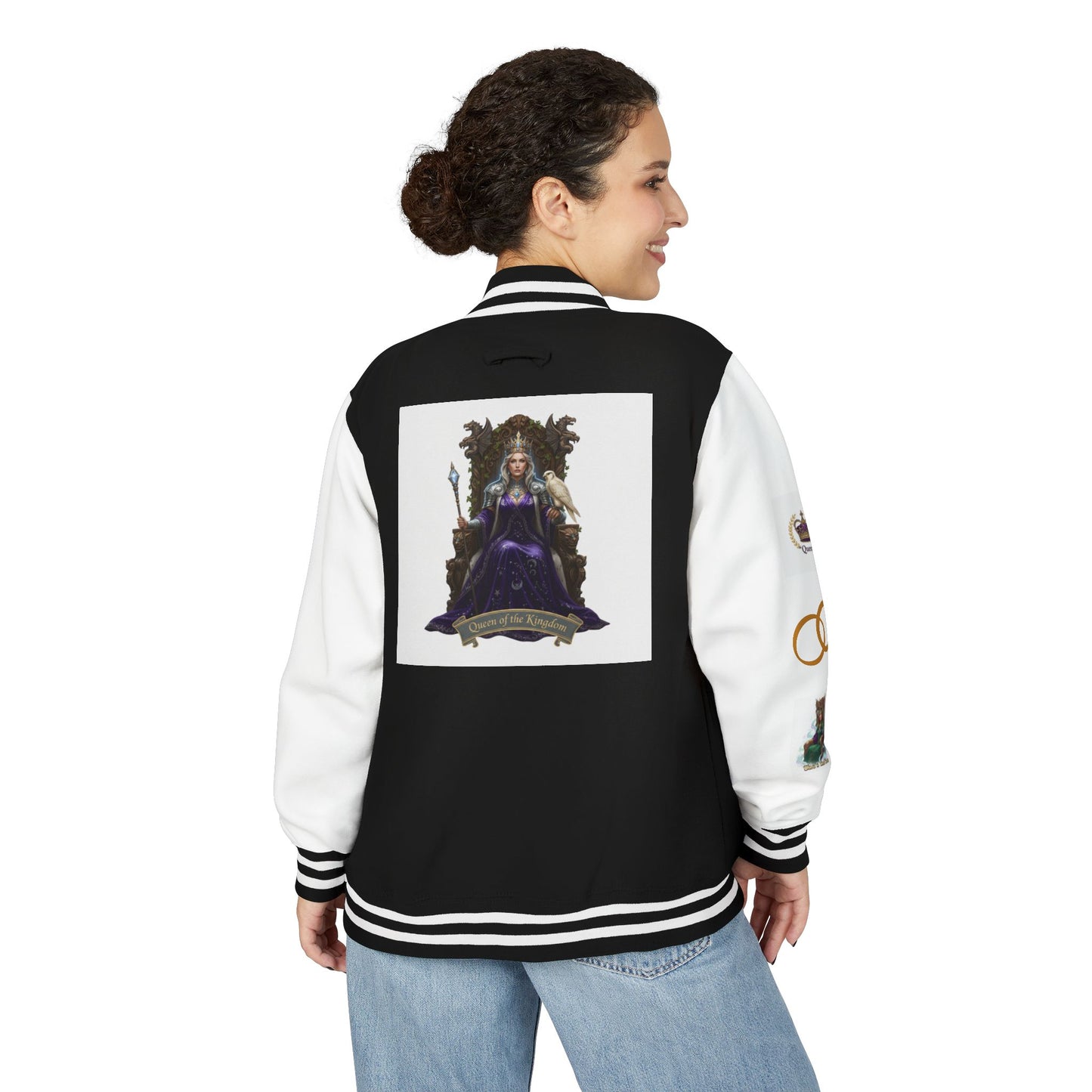 Letterman Jacket — Gothic Queen Illustration Varsity Jacket