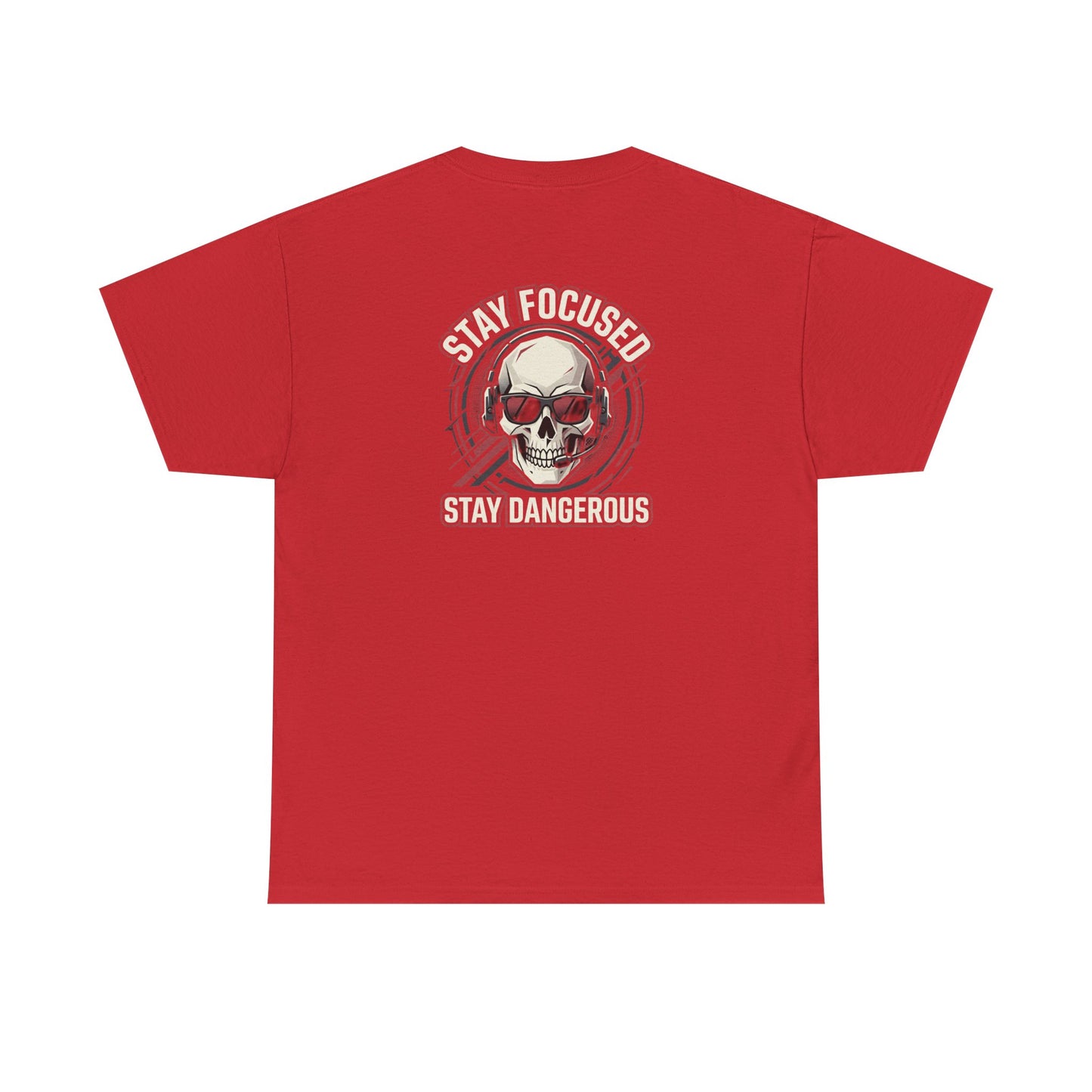 Unisex Heavy Cotton Tee DISCIPLINE OVER FEELINGS , STAY FOCUSED STAY DANGEROUS.
