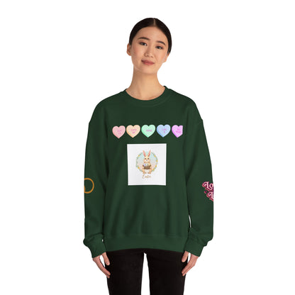 Easter Bunny & Candy Hearts Crewneck Sweatshirt