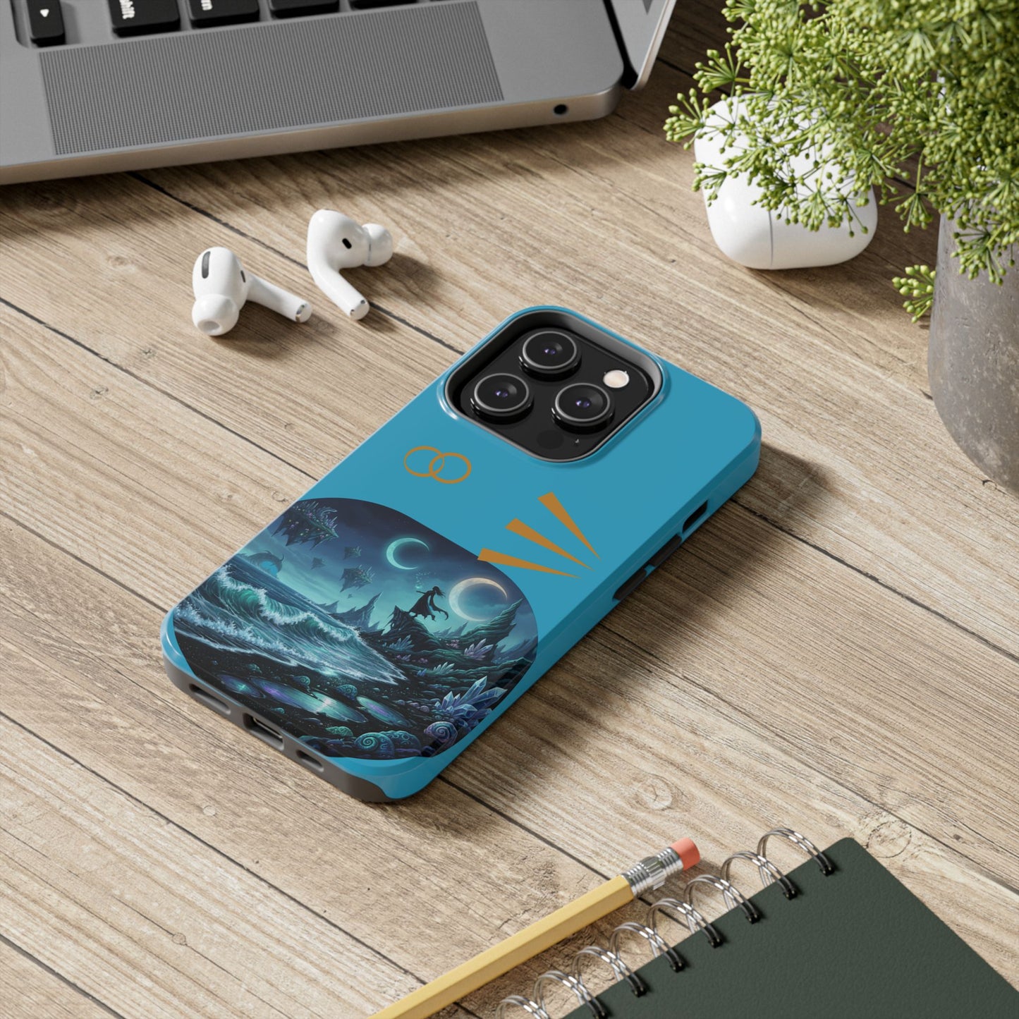 Tough Phone Case — Mystic Moonlit Shore Illustration