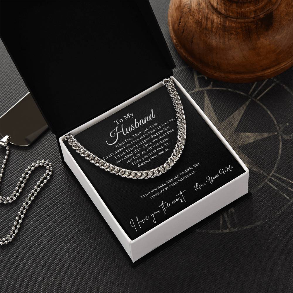 To My Husband | Cuban Link Chain