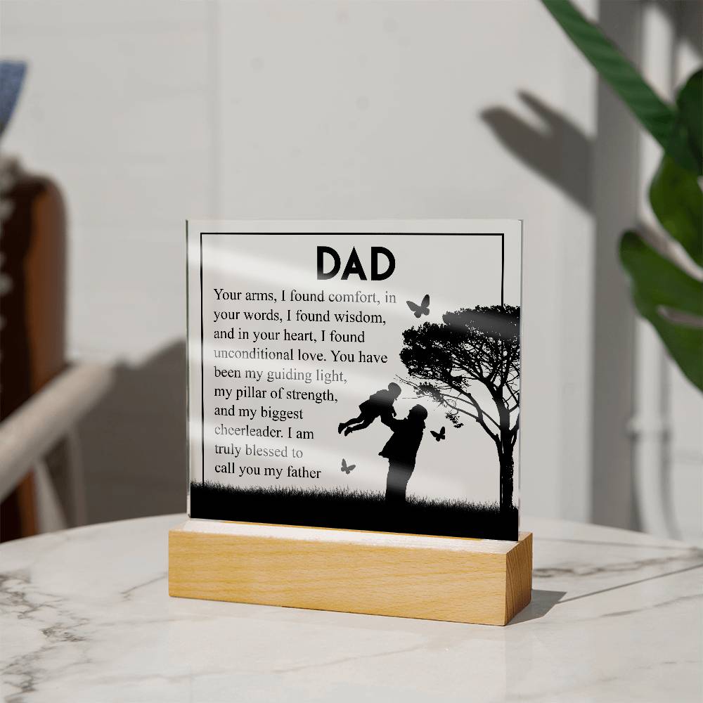 To My Dad | Square Acrylic Plaque