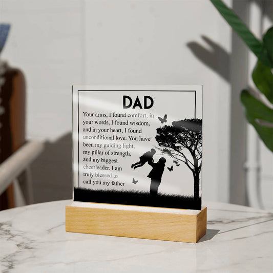 To My Dad | Square Acrylic Plaque
