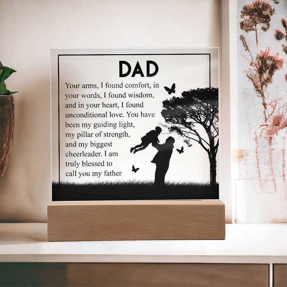 To My Dad | Square Acrylic Plaque