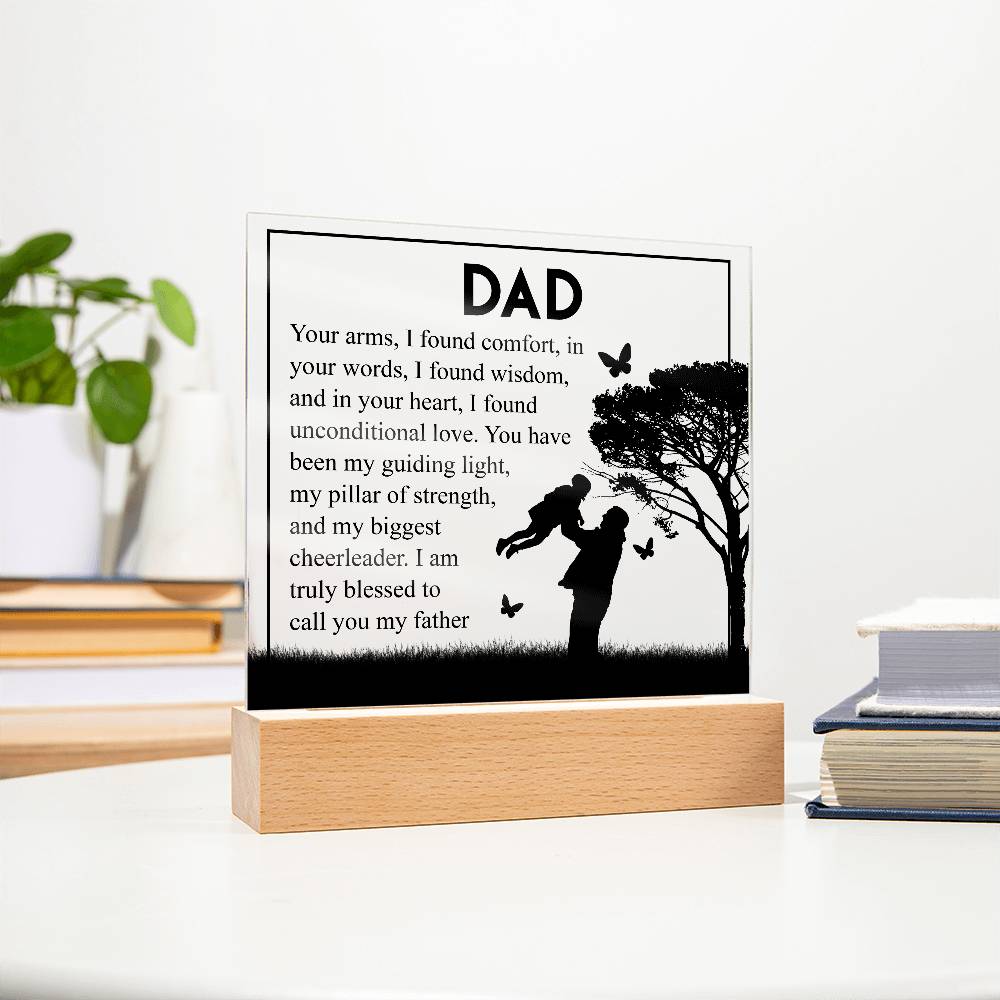 To My Dad | Square Acrylic Plaque