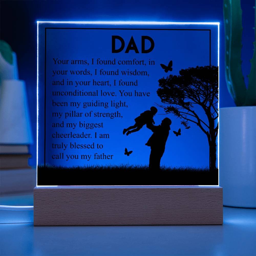 To My Dad | Square Acrylic Plaque