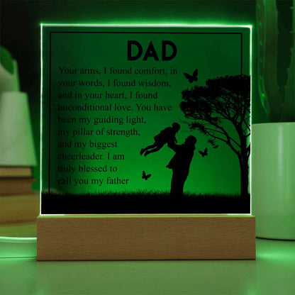 To My Dad | Square Acrylic Plaque