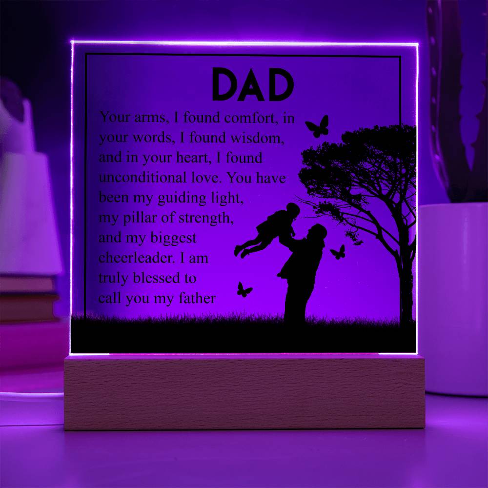 To My Dad | Square Acrylic Plaque