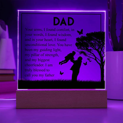 To My Dad | Square Acrylic Plaque