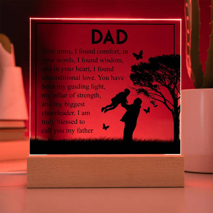 To My Dad | Square Acrylic Plaque
