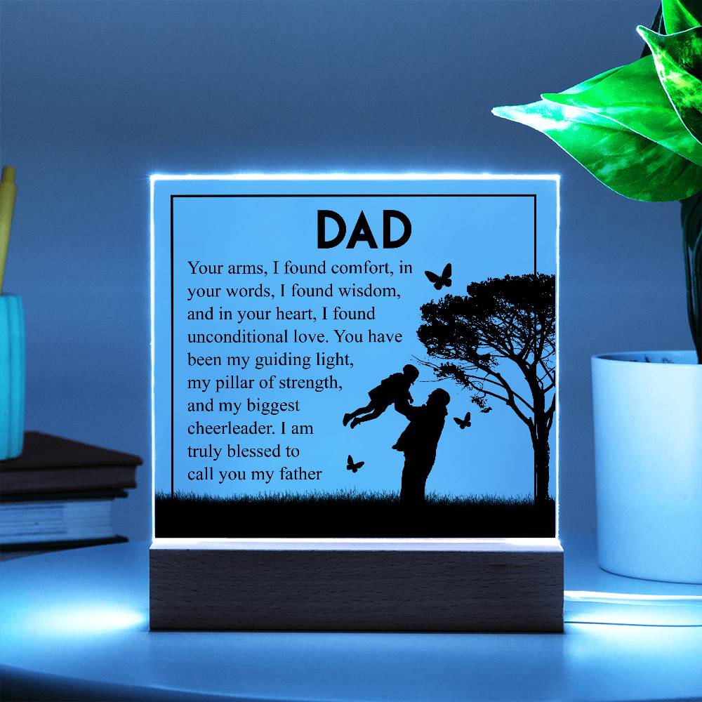 To My Dad | Square Acrylic Plaque