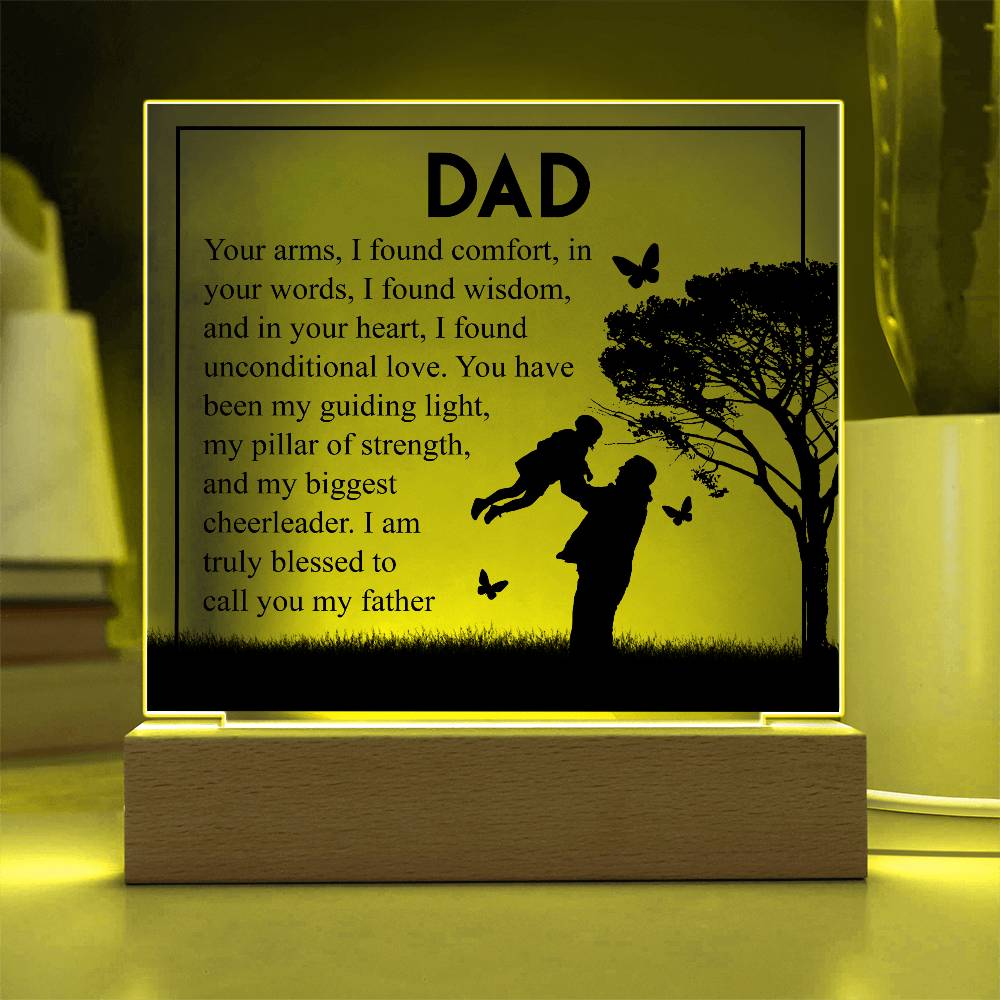 To My Dad | Square Acrylic Plaque